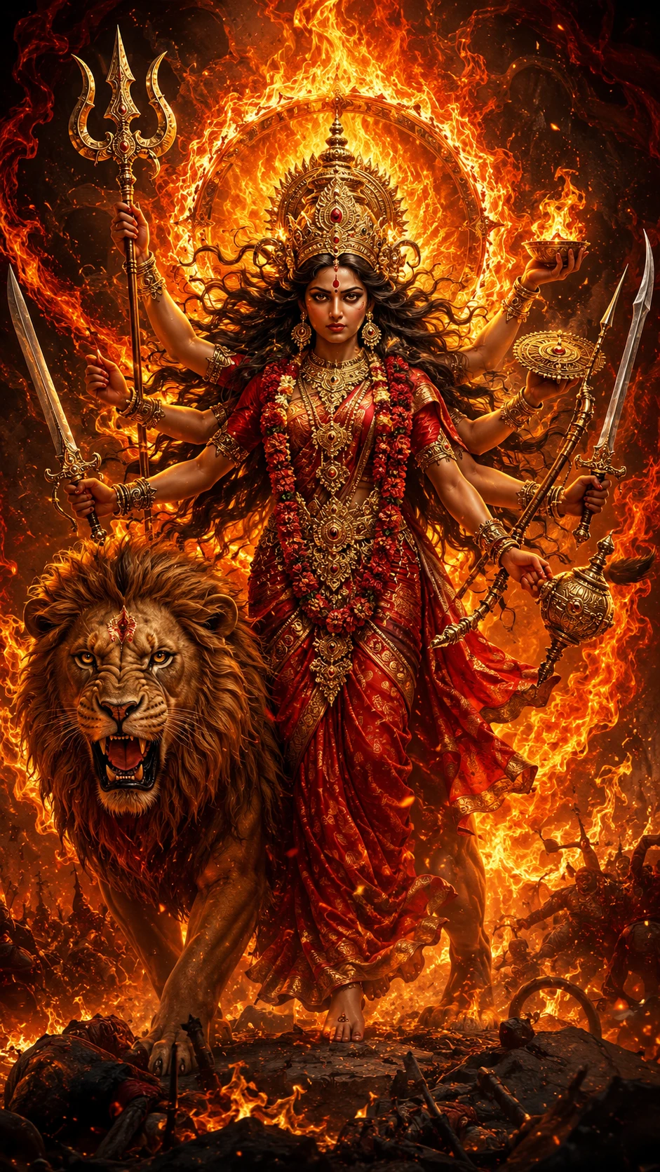 The Fierce One form of Durga