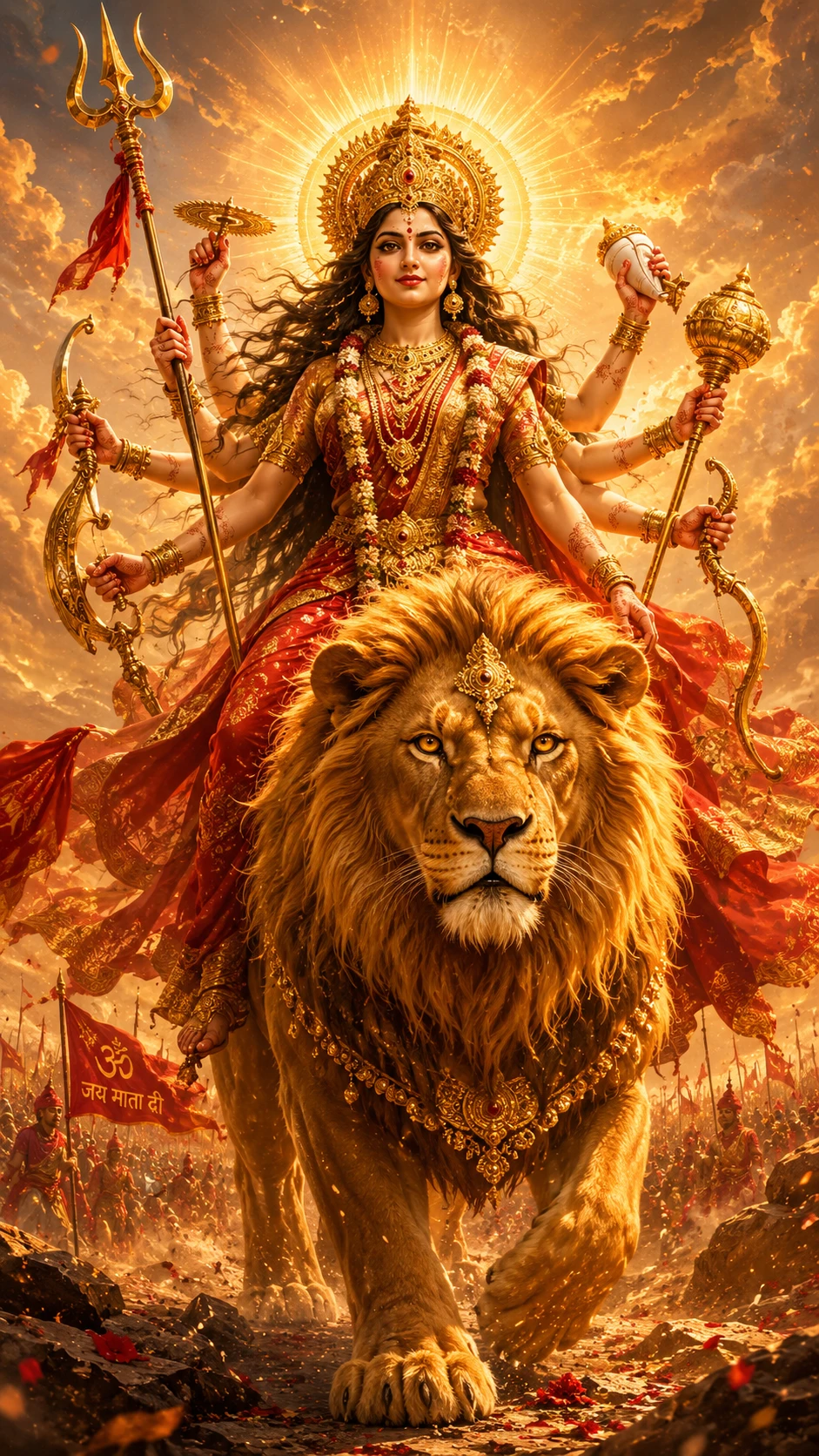The Lion-Rider form of Durga