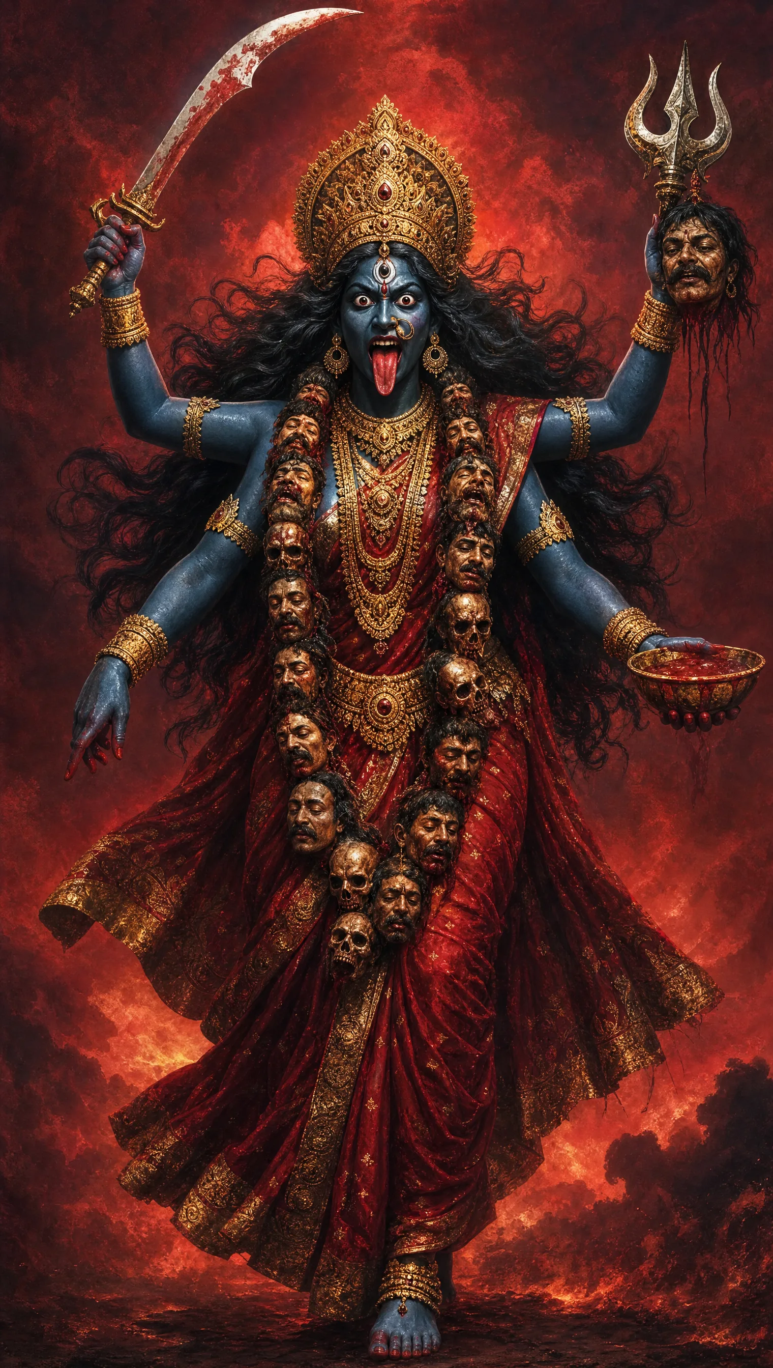 Chamunda — The Slayer of Chanda and Munda form of Kali
