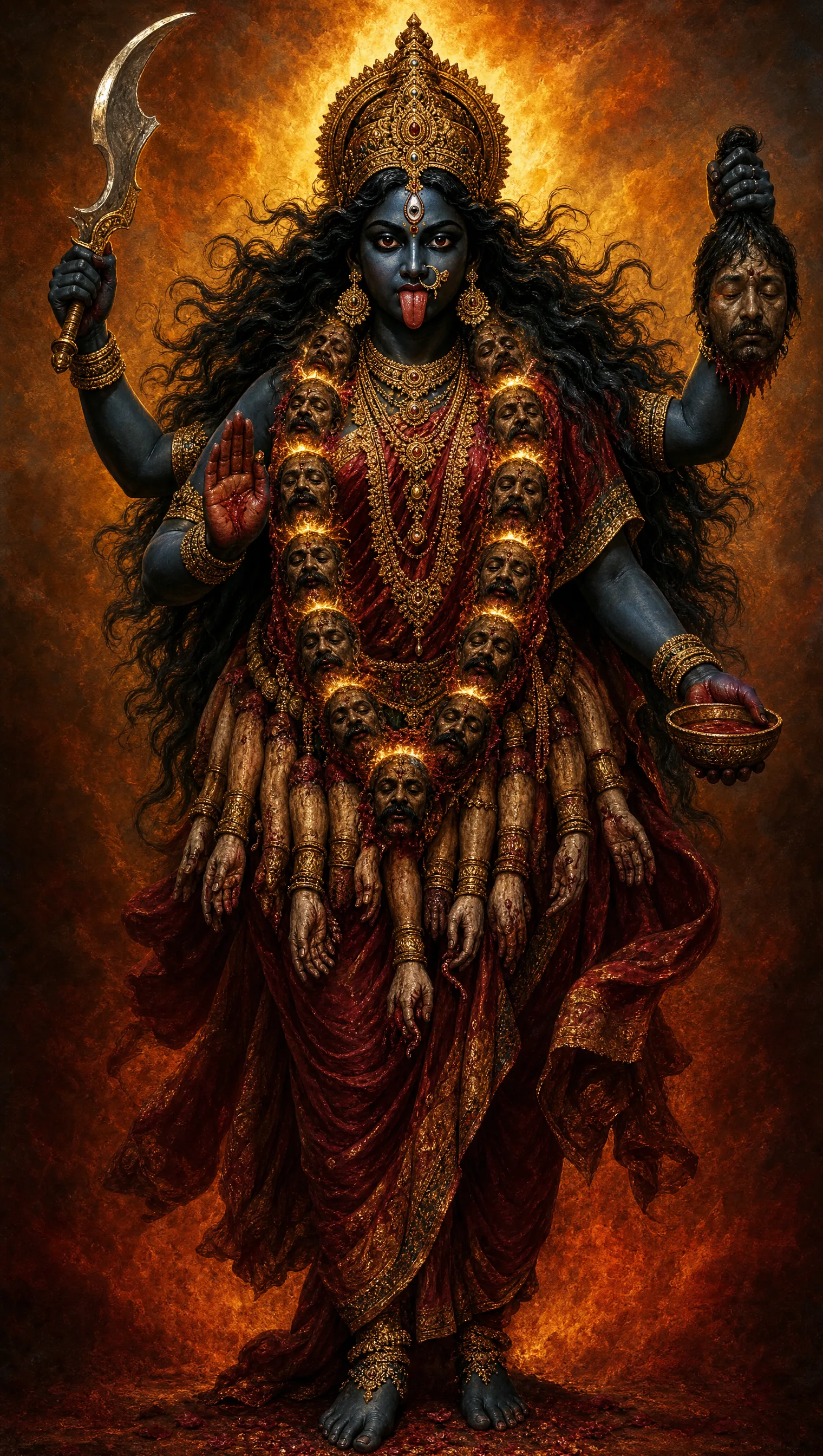 Mundamalini — Garlanded with Severed Heads form of Kali