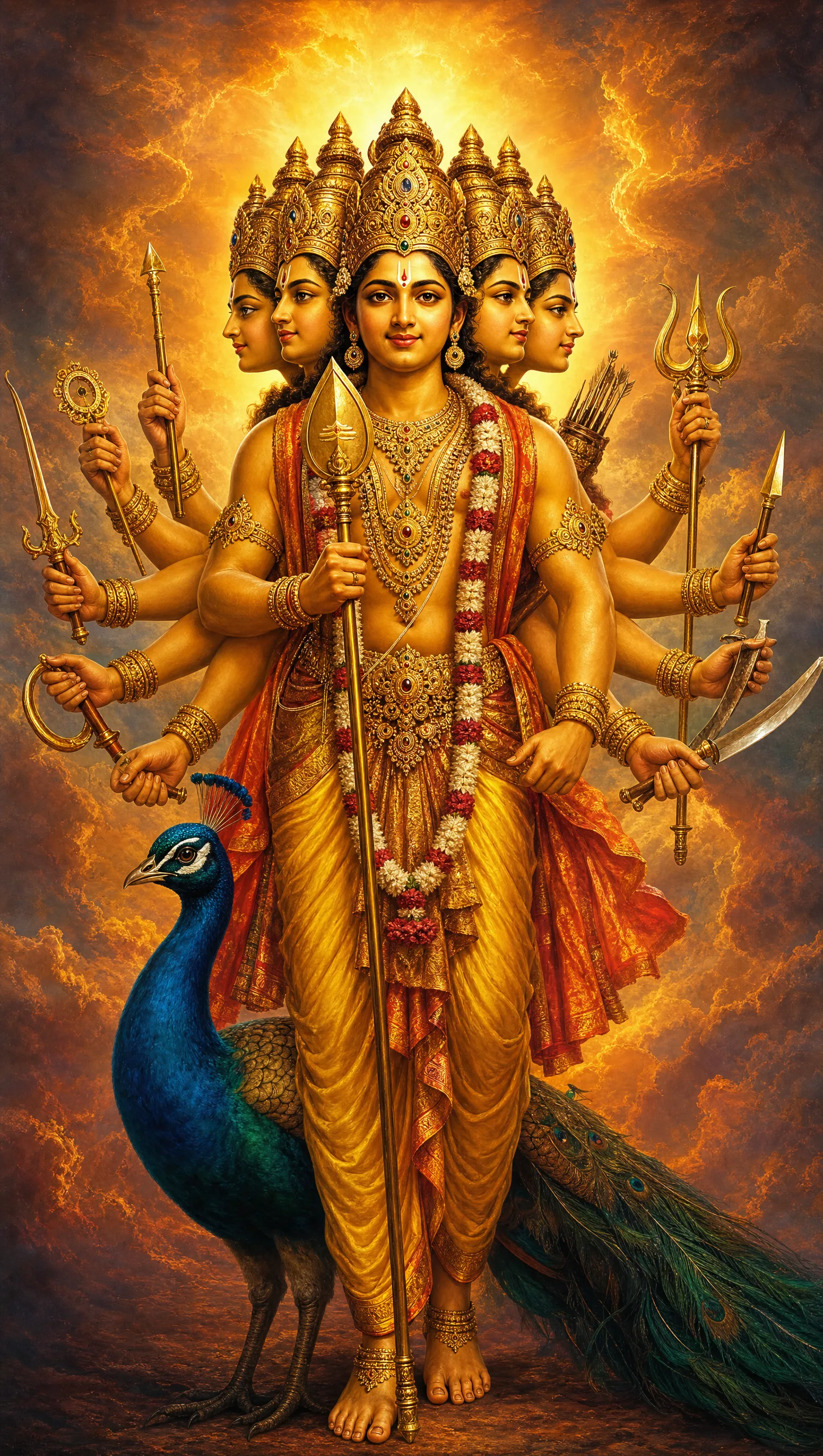 Shanmukha — The Six-Faced form of Kartikeya